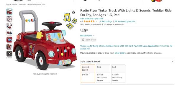Photo Radio Flyer Tinker Truck With Lights  Sounds, Toddler Ride On Toy, Fo $25