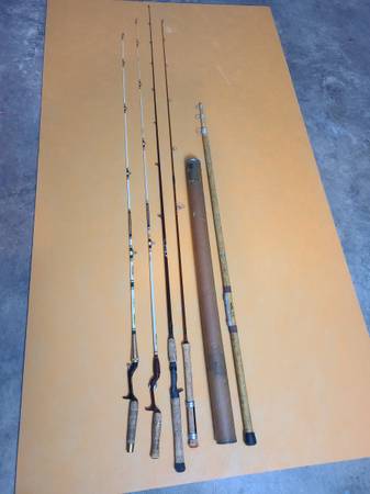 Photo Vintage Fishing Rod lot $65