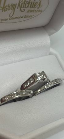 Photo Womens love story diamond engagement ring 3 piece set. 14K $2,300
