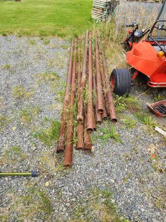 Photo 12 foot drill pipe posts $50