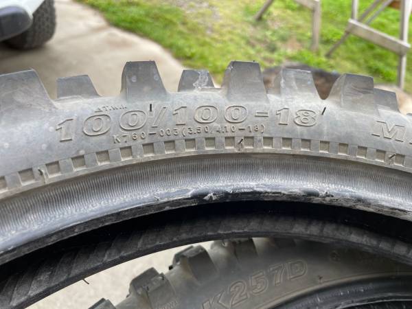 Photo Street Legal Dirt Bike Rear Tire 100100-18 $50