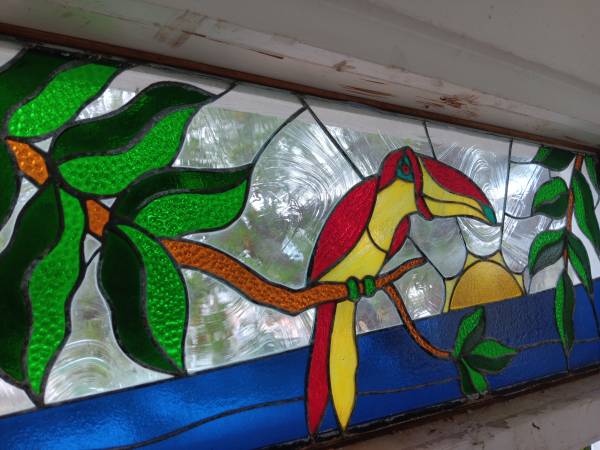 Photo Stained glass window toucan $350