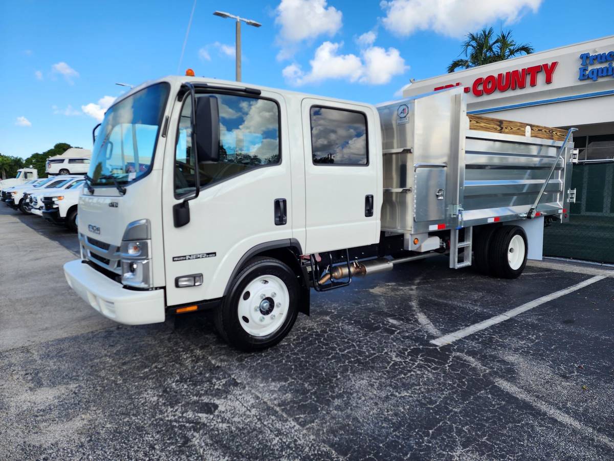 Isuzu Npr Hd Crew Cab Gas With Aluminum Dump