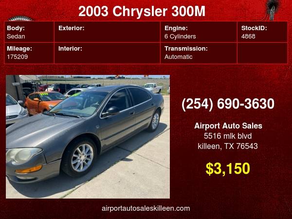 Photo 2003 Chrysler 300M 4dr Sdn $3,150