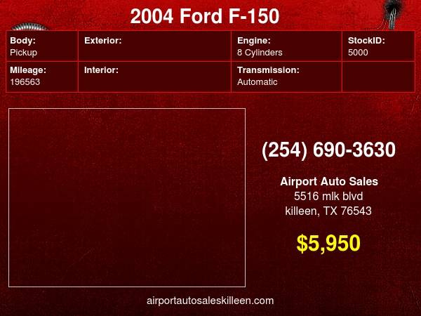 Photo 2004 Ford F-150 SuperCrew 139 XLT $5,950