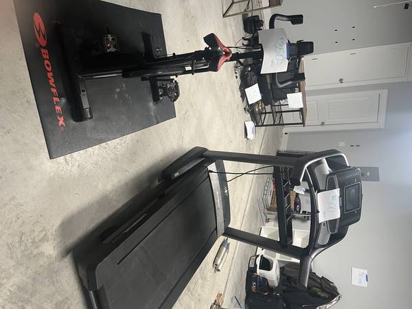 Photo Gym Equipment NordicTrack Commercial 1750 Treadmill  Bowflex C6 Bike $500