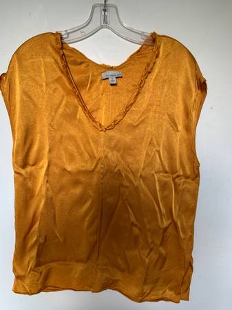 Womens Allison Joy Gold Colored Medium Sleeveless Top Shirt $12