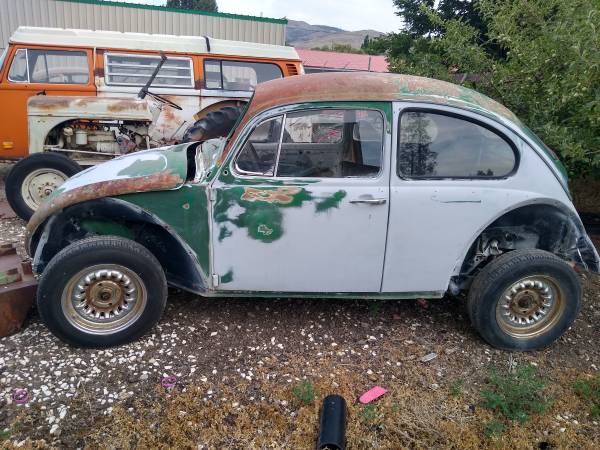 Photo 1970 vw beetle rolling chassis Baja bug parts $100