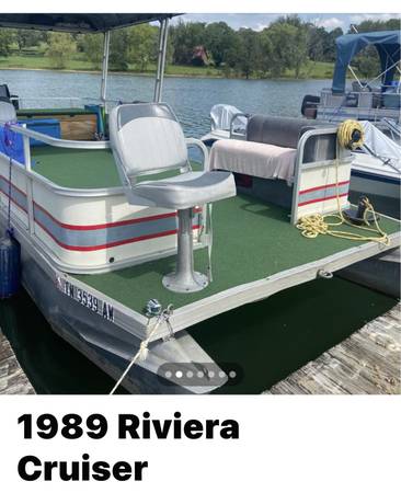 1989 riviera cruiser pontoon $3,500