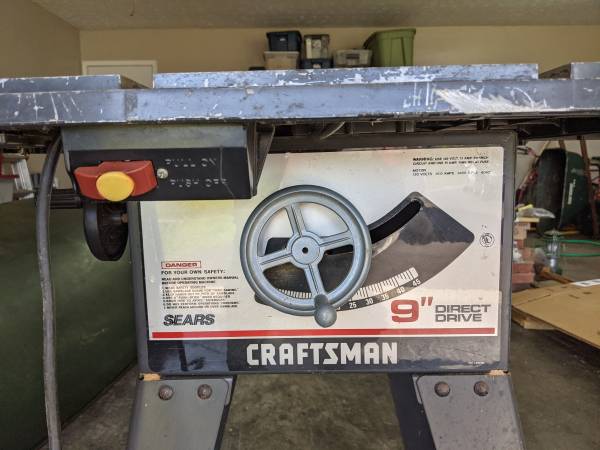 Photo Craftsman 9 Direct Drive Tablesaw $50