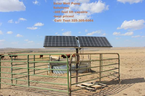 Photo Deep water solar powered pumping unit for sale. Requires a minimum 3.5