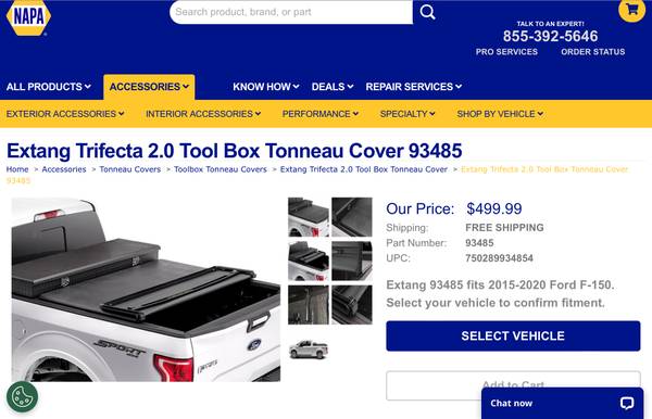 Photo Extang Trifecta 2.0 Ford F 150 Tool Box Tonneau Bed Cover New Box $300