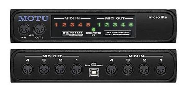 Photo MOTU Micro Lite USB MIDI Interface $100