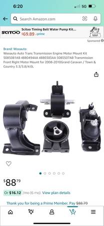 Photo Auto Transmission Engine Motor Mount Kit for Front Right Motor Mount for 2008-2 $45