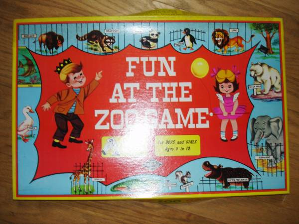 Photo Made In Lafayette 1950s Kids Board Game Like New Zoo Fun $15