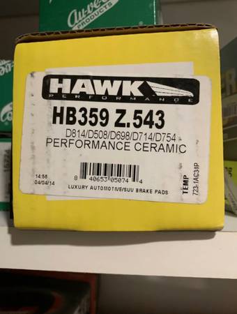 Photo NEW sealed Hawk Performance ceramic HB359Z.543 Grand Am 99-05 Chevy Malibu $70