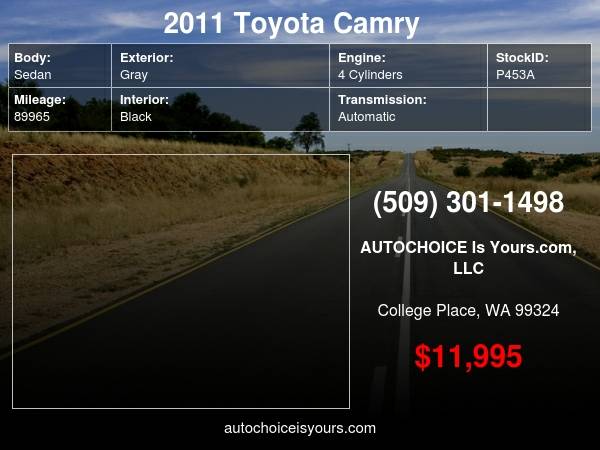 Photo 2011 Toyota Camry 4dr Sdn I4 Auto SE $11995.00