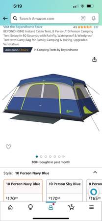 Photo Brand New Instant Pop-Up Tent 10 Person $125