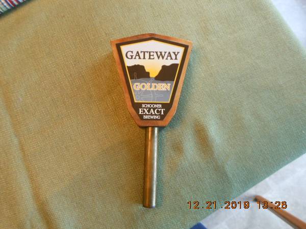 Photo Schooner Exact Brewing Co. Gateway Golden Beer Tap Handle $19