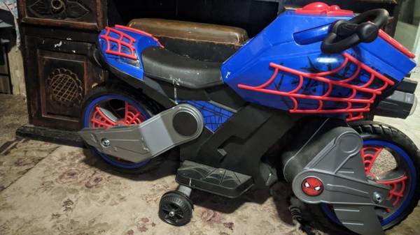 Photo Spider man battery powered Motorcycle $50