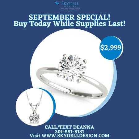Photo Buy a 2.03CT. Lab Grown Engagement Ring  Get a 1.05CT. Pendant FREE $2,999
