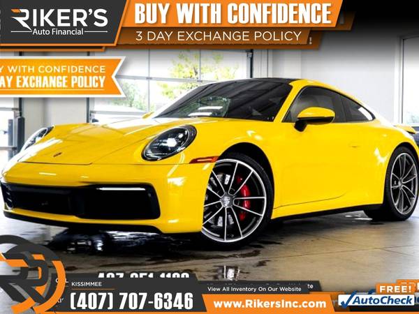 Photo $1,817mo - 2020 Porsche 911 Carrera S - 100 Approved - $1,817 (2776 N Orange Blossom Trail, Kissimmee FL, 3474)