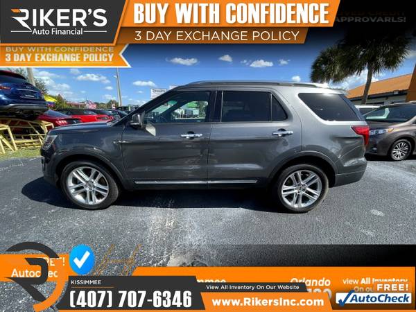 Photo $332mo - 2016 Ford Explorer Limited - 100 Approved - $332 (2776 N Orange Blossom Trail, Kissimmee FL, 3474)