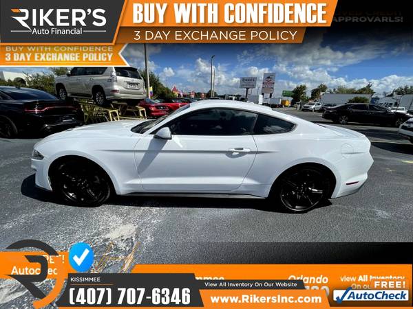 Photo $338mo - 2018 Ford Mustang EcoBoost - 100 Approved - $338 (2776 N Orange Blossom Trail, Kissimmee FL, 3474)