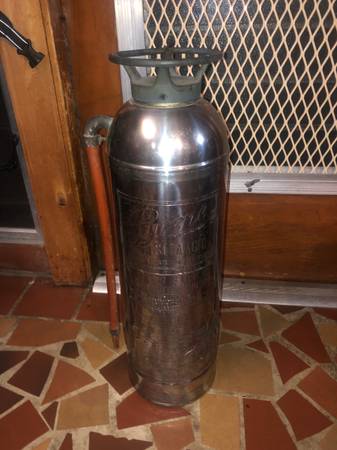 Photo Antique Pyrene Soda Acid Fire Extinguisher $60