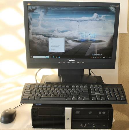 Photo HP Pro 3000 19 monitor New Windows 10Office 8GB ram 250 GB HD $120