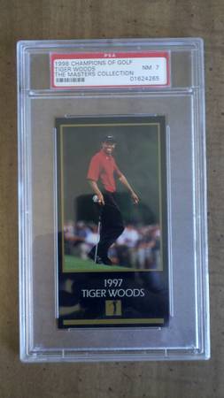 Photo 1998 Chions of Golf Tiger Woods The Masters Collection psa 7 $150