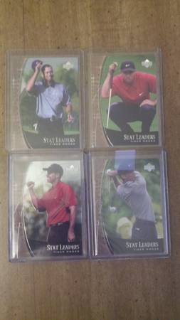 Photo 2001 TIGER WOODS ROOKIE STAT LEADER INSERTS $15