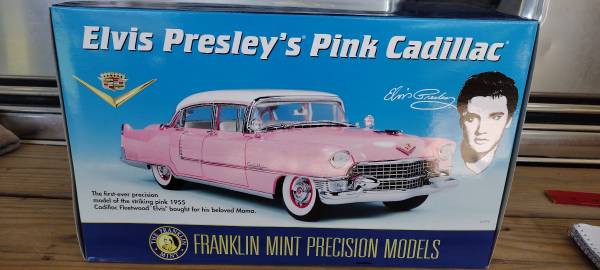 Photo Franklin Mint Elvis Pressleys Pink Cadillac 1955 Chevy Fleetwood 124 $80