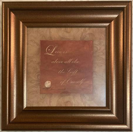 Photo Love is above all else, the gift of oneself Framed Inspiration $11