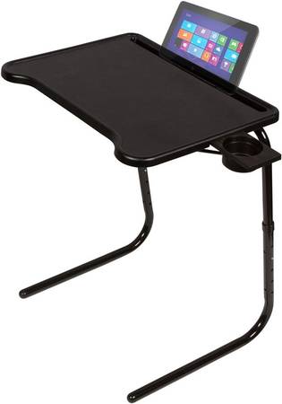 Photo Table-Mate Ultra Folding Adjustable TV Tray Table wCup Holder $27