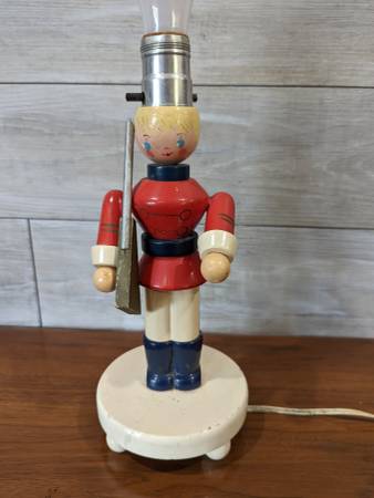 Photo Vintage Wooden Toy Soldier L $30