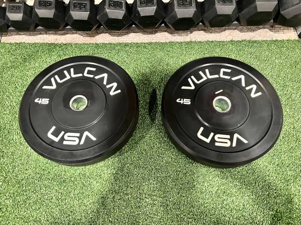 Photo Vulcan 45 Pound Bumper Plates $175