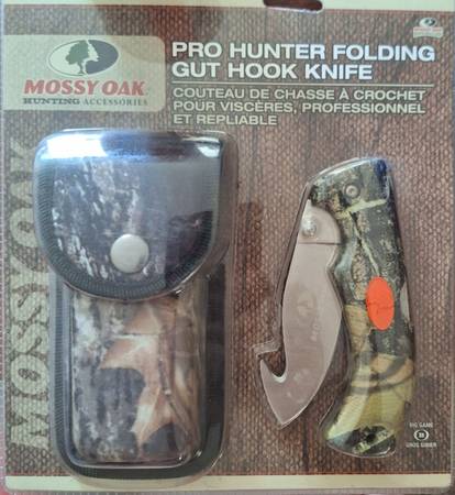 Photo New Mossy Oak Pro Hunter Folding Gut Hook Knife $10