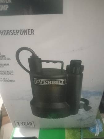 Utility pump, 16 HP, NEW in box $40