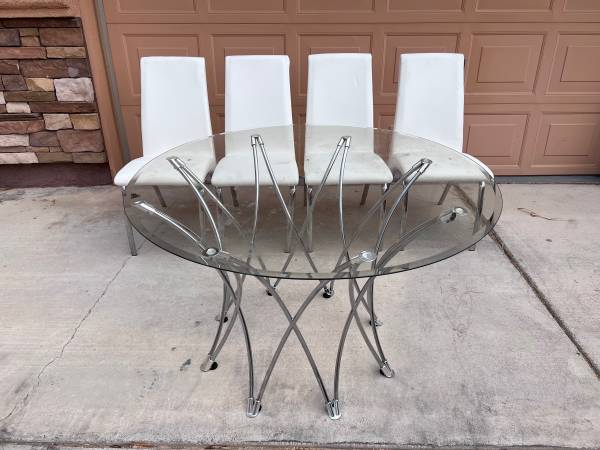 4 great white chairs $400