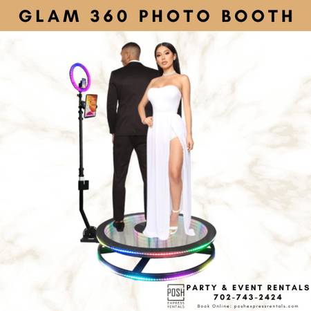 Photo Glam 360 Video Photo Booth $300
