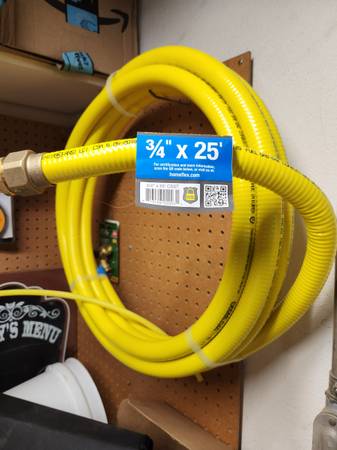 Homeflex 25 foot by 34 inch natural gas pipe. $30