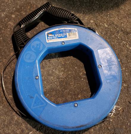 Photo IDEAL 240 Foot BLUE STEEL METAL FISH TAPE ELECTRICAL WIRE TOOLS $45
