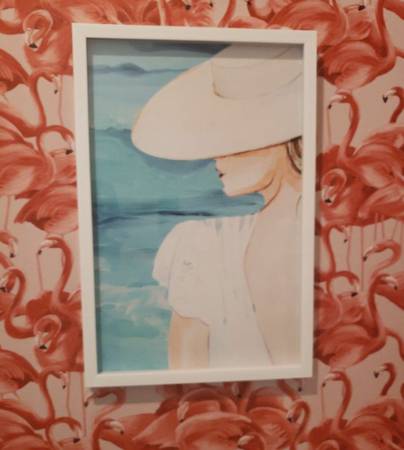 Marmot Hill Framed woman by the sea $35
