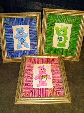 Sparkly Care Bears Pictures with One-of-a-Kind Mats (picturesframes) $20