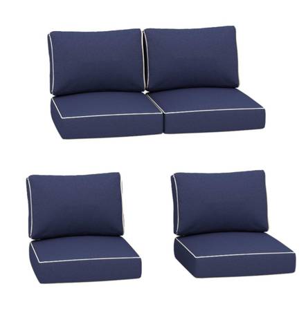 Photo NEW Outdoor Patio Cushions 8pc Set Creative Living Ret $256 $95