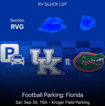 Photo RV Pass For Sale - Florida Game (Gluck Lot) $500