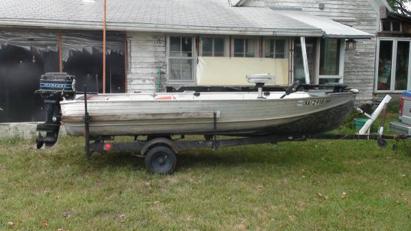 14 boat with 20hp Merc. $1,400