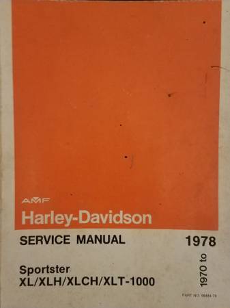 Photo Harley-davidson 1970 to 1978 Sportster service manual $50