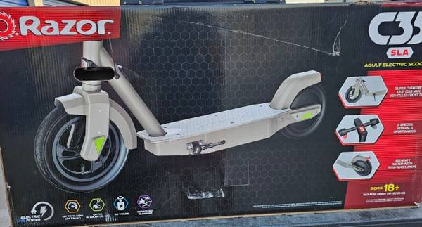 Photo Razor C35 SLA Electric Scooter Up To 15 MPH, Foldable  Portable $200